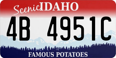 ID license plate 4B4951C