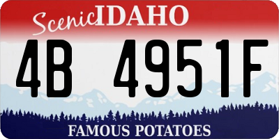 ID license plate 4B4951F