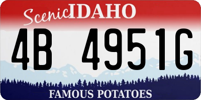 ID license plate 4B4951G
