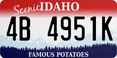 ID license plate 4B4951K