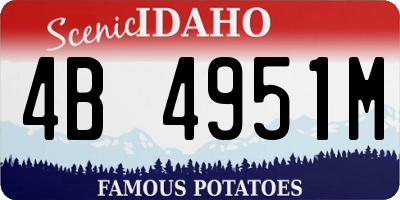 ID license plate 4B4951M