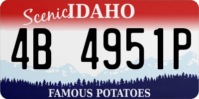 ID license plate 4B4951P