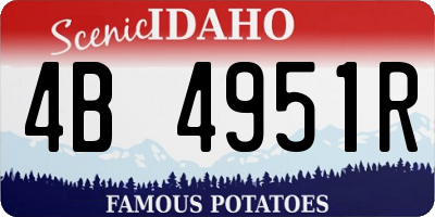 ID license plate 4B4951R
