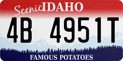 ID license plate 4B4951T