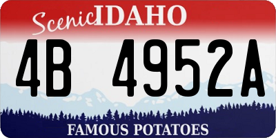 ID license plate 4B4952A