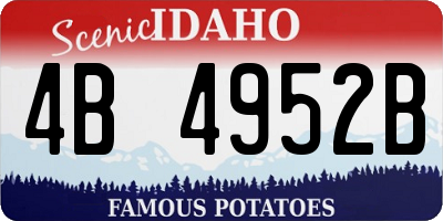 ID license plate 4B4952B