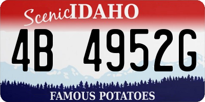 ID license plate 4B4952G