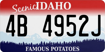 ID license plate 4B4952J