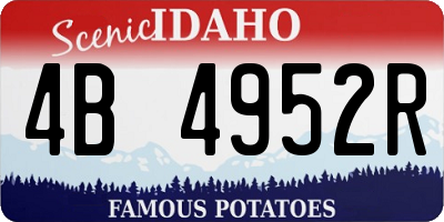 ID license plate 4B4952R