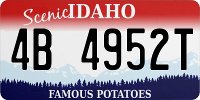 ID license plate 4B4952T