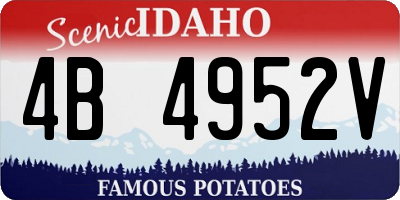 ID license plate 4B4952V