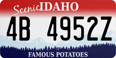 ID license plate 4B4952Z