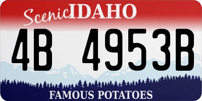 ID license plate 4B4953B