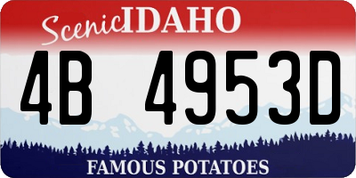 ID license plate 4B4953D