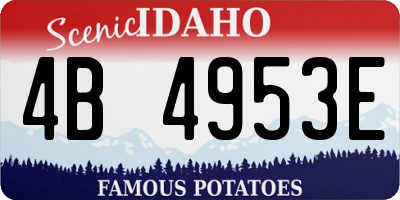 ID license plate 4B4953E