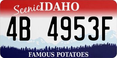 ID license plate 4B4953F