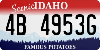 ID license plate 4B4953G