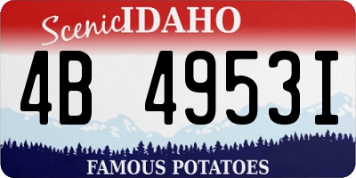 ID license plate 4B4953I