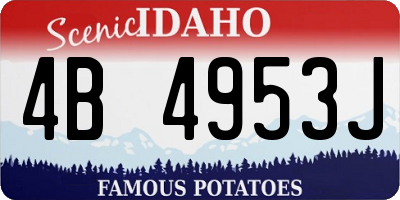 ID license plate 4B4953J