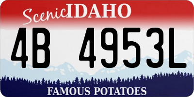 ID license plate 4B4953L