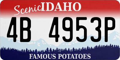 ID license plate 4B4953P
