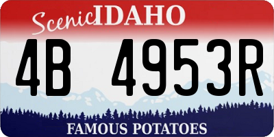 ID license plate 4B4953R