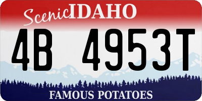 ID license plate 4B4953T
