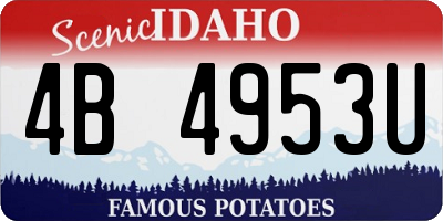 ID license plate 4B4953U