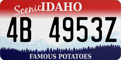 ID license plate 4B4953Z