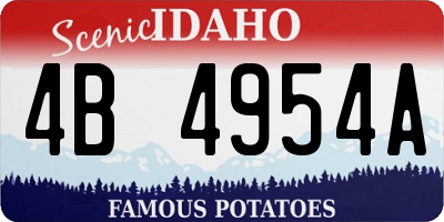 ID license plate 4B4954A