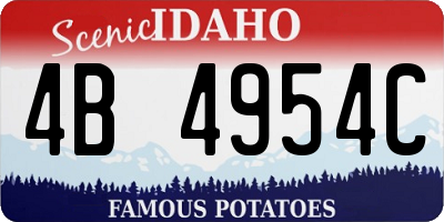 ID license plate 4B4954C