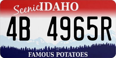 ID license plate 4B4965R