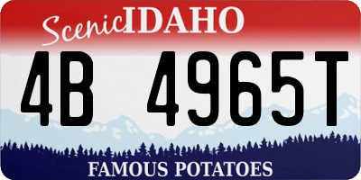 ID license plate 4B4965T