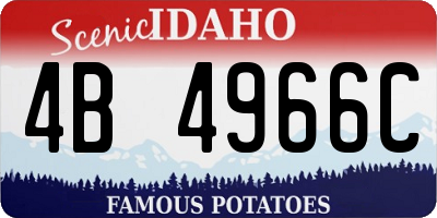 ID license plate 4B4966C