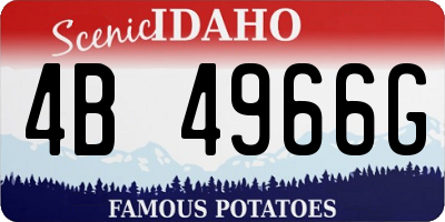 ID license plate 4B4966G