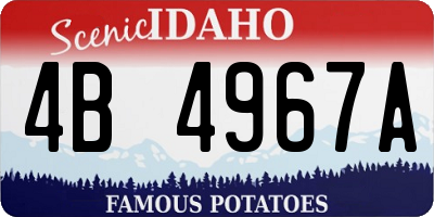 ID license plate 4B4967A