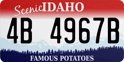 ID license plate 4B4967B