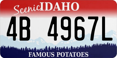 ID license plate 4B4967L