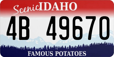 ID license plate 4B4967O