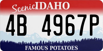 ID license plate 4B4967P