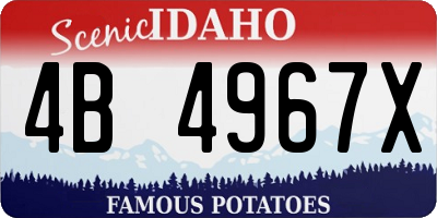 ID license plate 4B4967X