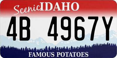 ID license plate 4B4967Y