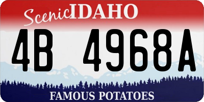 ID license plate 4B4968A