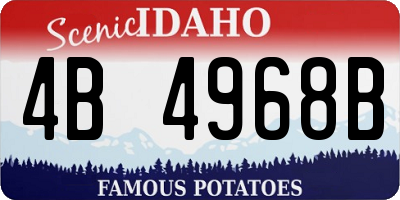 ID license plate 4B4968B