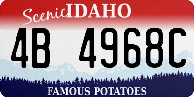 ID license plate 4B4968C