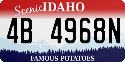 ID license plate 4B4968N