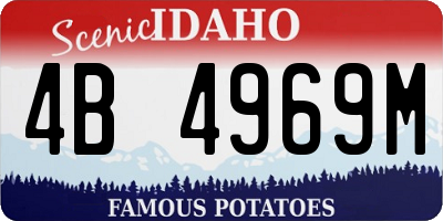 ID license plate 4B4969M