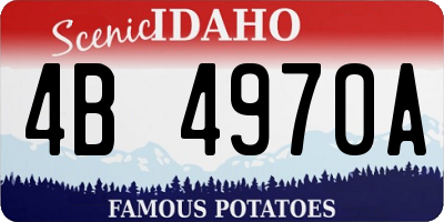 ID license plate 4B4970A