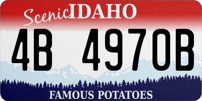 ID license plate 4B4970B