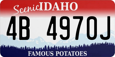 ID license plate 4B4970J